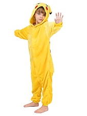 levne Kostýmy Onesie-Dětské Slátanina Noční přádlo Kamufláž Kostým Onesie Karnevalový kostým Pika Pika Overalová pyžama Kigurumi pyžamo Pyžama Legrační kostým Pro Chlapci a dívky Karneval Karikatura