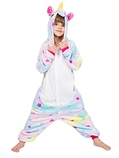 cheap Animal Costume-Kigurumi Pajamas Fancy Costume Onesie Costume Animal Unicorn Cartoon Warm Comfy Kid's Unisex Boys and Girls Christmas Halloween Carnival Party Performance Homewear Dress Up