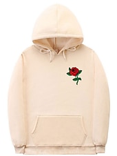 voordelige 3D-hoodies voor heren-Voor heren Bloemig Afdrukken Lange mouw Sweatshirts Capuchon Vintage Stoer Casual Winter Zwart Wit Geel Kleding Ontwerper Grote maten S M L XL 2XL 3XL