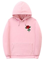 voordelige 3D-hoodies voor heren-Voor heren Bloemig Afdrukken Lange mouw Sweatshirts Capuchon Vintage Stoer Casual Winter Zwart Wit Geel Kleding Ontwerper Grote maten S M L XL 2XL 3XL