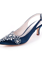 preiswerte Brautjungfer-beige Slingback Heels mit Kristallverzierung für Damen – elegante Hochzeits- und Abendschuhe