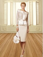 tanie Długość herbaty-Sukienka Kąpielowa Matki Panny Młodej Gość Wesele Elegancka Vintage Plus Size Szeroki Dekolt Do Kolan Satyna z Wstążką  Sznurkiem Kryształami sukienka na wyścig Derby Sukienka Dzień Wyścigu 2025