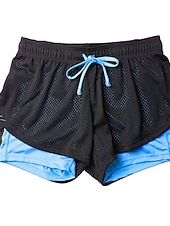 tanie Spodenki biegowe-Damskie Spodenki do biegania Spodenki na siłownię Spodenki do jogi Ściągana na sznurek 2 w 1 z wkładką Doły Obuwie sportowe Oddychający Szybkie wysychanie Odvádí pot Joga Zdatność Trening w siłowni