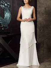tanie Z kurtką-Dwuczęściowa sukienka w kształcie litery A dla matki panny młodej gościa weselnego elegancka plus size dekolt w kształcie klejnotu długi rękaw krótki żakiet z koralikami i spadającymi falbanami