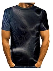 cheap 3D T shirts-Men&#039;s Graphic T shirt Short Sleeve T shirt Round Neck Shirt Basic Daily Black Yellow Blue Clothing Apparel Normal S M L XL 2XL 3XL