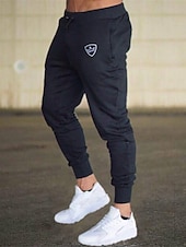 cheap Men&#039;s Active Pants-Men&#039;s Joggers Sweatpants Drawstring Bottoms Athletic Athleisure Cotton Breathable Soft Sweat wicking Gym Workout Running Jogging Sportswear Activewear 3D Print Dark Grey Black Army Green