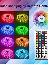 זול פנסי פס עמיד למים-Zdm 10 מטרים רצועות אור led גמיש עמיד למים 180x5050 נוריות smd עם rgb בקר ir 44 או ערכת מתאם 12 v