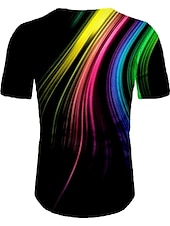 cheap 3D T shirts-Men&#039;s Graphic Shirt T shirt Short Sleeve T shirt Round Neck Shirt Basic Daily Rainbow Clothing Apparel Normal S M L XL 2XL 3XL