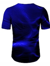 cheap 3D T shirts-Men&#039;s Graphic T shirt Short Sleeve T shirt Round Neck Shirt Basic Daily Black Yellow Blue Clothing Apparel Normal S M L XL 2XL 3XL