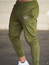 cheap Men&#039;s Active Pants-Men&#039;s Joggers Sweatpants Drawstring Bottoms Athletic Athleisure Cotton Breathable Soft Sweat wicking Gym Workout Running Jogging Sportswear Activewear 3D Print Dark Grey Black Army Green