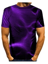 cheap 3D T shirts-Men&#039;s Graphic T shirt Short Sleeve T shirt Round Neck Shirt Basic Daily Black Yellow Blue Clothing Apparel Normal S M L XL 2XL 3XL