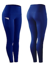 abordables Leggings et collants de yoga-Femme Pantalon de compression Collant Legging Running Course avec poche téléphone Sous Vêtement Plein Air Athlétique Athleisure Hiver Respirable Doux Compression Aptitude Exercice Physique