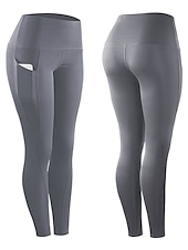 abordables Leggings et collants de yoga-Femme Pantalon de compression Collant Legging Running Course avec poche téléphone Sous Vêtement Plein Air Athlétique Athleisure Hiver Respirable Doux Compression Aptitude Exercice Physique