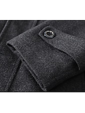 economico Trench da uomo-Per uomo Cappotto invernale Cappotto di lana Cappotto Attività commerciale Abbigliamento da lavoro Inverno Lana Antivento Caldo Capispalla Abbigliamento Essenziale Indicato per i polsi Tinta unita