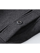 economico Trench da uomo-Per uomo Cappotto invernale Cappotto di lana Cappotto Attività commerciale Abbigliamento da lavoro Inverno Lana Antivento Caldo Capispalla Abbigliamento Essenziale Indicato per i polsi Tinta unita