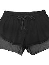 tanie Spodenki biegowe-Damskie Spodenki do biegania Spodenki na siłownię Spodenki do jogi Ściągana na sznurek 2 w 1 z wkładką Doły Obuwie sportowe Oddychający Szybkie wysychanie Odvádí pot Joga Zdatność Trening w siłowni