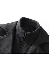economico Trench da uomo-Per uomo Cappotto invernale Cappotto di lana Cappotto Attività commerciale Abbigliamento da lavoro Inverno Lana Antivento Caldo Capispalla Abbigliamento Essenziale Indicato per i polsi Tinta unita