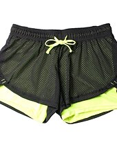 tanie Spodenki biegowe-Damskie Spodenki do biegania Spodenki na siłownię Spodenki do jogi Ściągana na sznurek 2 w 1 z wkładką Doły Obuwie sportowe Oddychający Szybkie wysychanie Odvádí pot Joga Zdatność Trening w siłowni