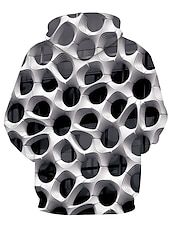 abordables Sweats à capuche pour hommes-Homme Graphic Sweat à capuche Sweats à Capuche Sweat-shirt Sweat à capuche manche longue Sweat à capuche Capuche Décontractées 3D effet du quotidien Sortie Noir Blanche Designer
