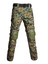 baratos Calças e Calções-Homens Calça Camuflada de Caçador Calças Táticas com joelheiras Ripstop A Prova de Vento Respirável Bolso Múltiplo Inverno Outono camuflagem Algodão Calças para Caça Militar Treinamento Jungle Python