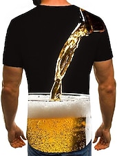 economico magliette da uomo taglie forti-Per uomo Plus Size maglietta Grande e alto Pop art Rotonda Manica corta Primavera estate Essenziale Informale Comodo Grande e alto Per uscire Fine settimana Top