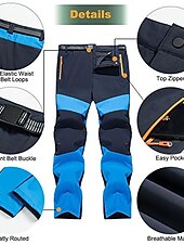 preiswerte Unterteile-herren trekkinghose gefütterte softshellhose wanderhose funktionshose schnell trocknende hosen männer freizeithose outdoorhose stretch arbeitshose-blau-4xl