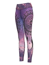 baratos legging 3D-Mulheres Calças de ioga Butt Lift Compressão abdominal Cintura Alta Treino de Ginástica Corrida Ginástica Meia-calça Leggings Gráfico Preto Rosa Claro Rosa claro Outono Inverno Esportes Roupas