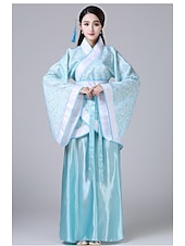 billige Hanfu-Dame Jente Hanfu Antikk Drakter Klassisk Stil Klassisk &amp; Tidløs Elegant og luksuriøst Kinesisk Stil Kinesisk rød Høy kvalitet Hanfu Kinesisk palassestil Kostume