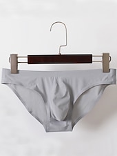 preiswerte Herrenunterwäsche &amp; -socken-Herren normal niedrige Leibhöhe dehnbar Basicslips Unterwäsche 1 Stück bequemer einfarbiger Slip hellblau weiß m