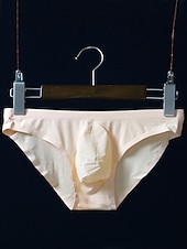 preiswerte Herrenunterwäsche &amp; -socken-Herren normal niedrige Leibhöhe dehnbar Basicslips Unterwäsche 1 Stück bequemer einfarbiger Slip hellblau weiß m