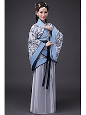 billige Hanfu-Dame Jente Hanfu Antikk Drakter Klassisk Stil Klassisk &amp; Tidløs Elegant og luksuriøst Kinesisk Stil Kinesisk rød Høy kvalitet Hanfu Kinesisk palassestil Kostume
