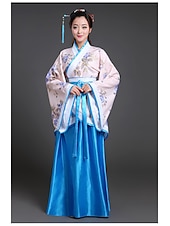 billige Hanfu-Dame Jente Hanfu Antikk Drakter Klassisk Stil Klassisk &amp; Tidløs Elegant og luksuriøst Kinesisk Stil Kinesisk rød Høy kvalitet Hanfu Kinesisk palassestil Kostume