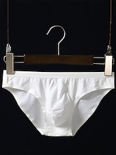 preiswerte Herrenunterwäsche &amp; -socken-Herren normal niedrige Leibhöhe dehnbar Basicslips Unterwäsche 1 Stück bequemer einfarbiger Slip hellblau weiß m