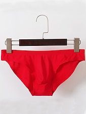 preiswerte Herrenunterwäsche &amp; -socken-Herren normal niedrige Leibhöhe dehnbar Basicslips Unterwäsche 1 Stück bequemer einfarbiger Slip hellblau weiß m
