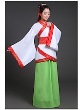 billige Hanfu-Dame Jente Hanfu Antikk Drakter Klassisk Stil Klassisk &amp; Tidløs Elegant og luksuriøst Kinesisk Stil Kinesisk rød Høy kvalitet Hanfu Kinesisk palassestil Kostume
