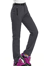 preiswerte Unterteile-Damen Wanderhosen Fleecegefütterte Hosen Wintermantel Softshellhosen Winter Außen Thermowarm Fleece-Futter Winddicht Multi-Pocket Hosen Unterteile Schwarz Armeegrün Angeln Klettern Strand S M L XL XXL