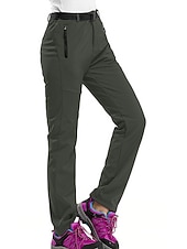 preiswerte Unterteile-Damen Wanderhosen Fleecegefütterte Hosen Wintermantel Softshellhosen Winter Außen Thermowarm Fleece-Futter Winddicht Multi-Pocket Hosen Unterteile Schwarz Armeegrün Angeln Klettern Strand S M L XL XXL