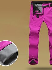 preiswerte Unterteile-Damen Wanderhosen Fleecegefütterte Hosen Wintermantel Softshellhosen Winter Außen Thermowarm Fleece-Futter Winddicht Multi-Pocket Hosen Unterteile Schwarz Armeegrün Angeln Klettern Strand S M L XL XXL