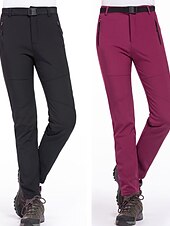 preiswerte Unterteile-Damen Wanderhosen Fleecegefütterte Hosen Wintermantel Softshellhosen Winter Außen Thermowarm Fleece-Futter Winddicht Multi-Pocket Hosen Unterteile Schwarz Armeegrün Angeln Klettern Strand S M L XL XXL