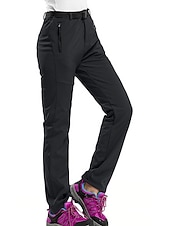 preiswerte Unterteile-Damen Wanderhosen Fleecegefütterte Hosen Wintermantel Softshellhosen Winter Außen Thermowarm Fleece-Futter Winddicht Multi-Pocket Hosen Unterteile Schwarz Armeegrün Angeln Klettern Strand S M L XL XXL