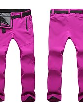 preiswerte Unterteile-Damen Wanderhosen Fleecegefütterte Hosen Wintermantel Softshellhosen Winter Außen Thermowarm Fleece-Futter Winddicht Multi-Pocket Hosen Unterteile Schwarz Armeegrün Angeln Klettern Strand S M L XL XXL