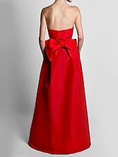 billige Buksedresser og jumpsuits-Jumpsuits Elegant Kjole Bryllupsgjest Avtagbar Uten Ermer Kjærlighet Pocket Sateng med Sløyfe(r) Overskirt 2025