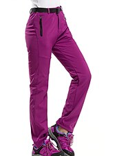 preiswerte Unterteile-Damen Wanderhosen Fleecegefütterte Hosen Wintermantel Softshellhosen Winter Außen Thermowarm Fleece-Futter Winddicht Multi-Pocket Hosen Unterteile Schwarz Armeegrün Angeln Klettern Strand S M L XL XXL