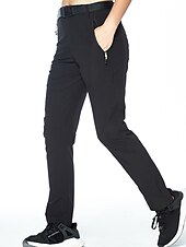 halpa Pohjat-Naisten Vaellushousut Kesä Ulko- Vedenkestävä Ihoystävällinen Nopea kuivuminen Venyvä Housut Alaosat Joustava vyötärö Vetoketjullinen tasku Monitasku Musta Harmaa Spandex Elastaani Retkeily ja
