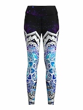 baratos legging 3D-Mulheres Calças de ioga Butt Lift Compressão abdominal Cintura Alta Treino de Ginástica Corrida Ginástica Meia-calça Leggings Gráfico Preto Rosa Claro Rosa claro Outono Inverno Esportes Roupas