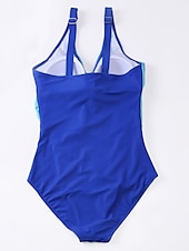 cheap One-piece swimsuits-Women&#039;s Plus Size Swimwear One Piece Bathing Suits Cheeky Swimsuit Ruched Tummy Control Beach Wear Ombre Gradient Color Sleeveless Bathing Suits