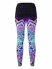 baratos legging 3D-Mulheres Calças de ioga Butt Lift Compressão abdominal Cintura Alta Treino de Ginástica Corrida Ginástica Meia-calça Leggings Gráfico Preto Rosa Claro Rosa claro Outono Inverno Esportes Roupas