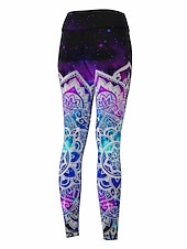 baratos legging 3D-Mulheres Calças de ioga Butt Lift Compressão abdominal Cintura Alta Treino de Ginástica Corrida Ginástica Meia-calça Leggings Gráfico Preto Rosa Claro Rosa claro Outono Inverno Esportes Roupas