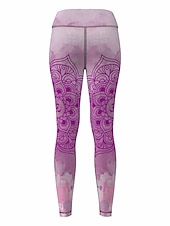 baratos legging 3D-Mulheres Calças de ioga Butt Lift Compressão abdominal Cintura Alta Treino de Ginástica Corrida Ginástica Meia-calça Leggings Gráfico Preto Rosa Claro Rosa claro Outono Inverno Esportes Roupas