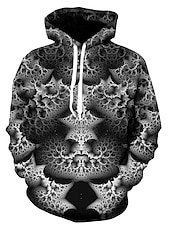 abordables Sweats à capuche pour hommes-Homme Graphic Sweat à capuche Sweats à Capuche Sweat-shirt Sweat à capuche manche longue Sweat à capuche Capuche Décontractées 3D effet du quotidien Sortie Noir Blanche Designer